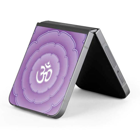Sanskrit Purple Galaxy Z Flip6 Skin